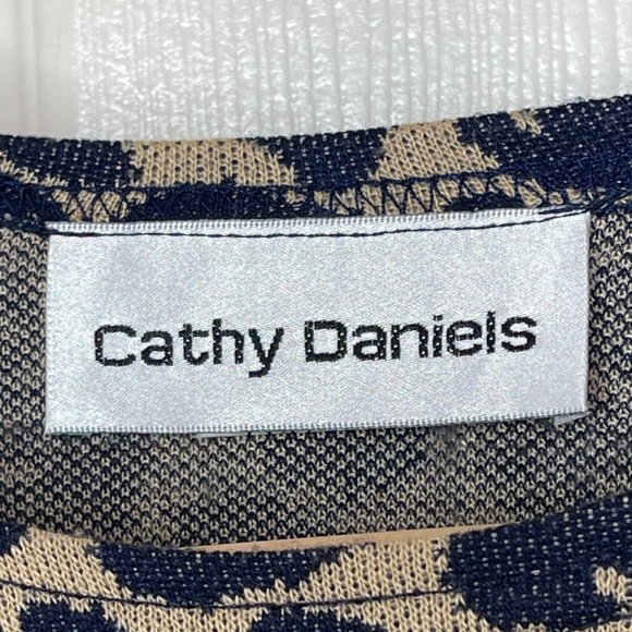 CATHY DANIELS | Leopard Print Sweater With Light Shoulder Pads | Size S - Picture 6 of 10